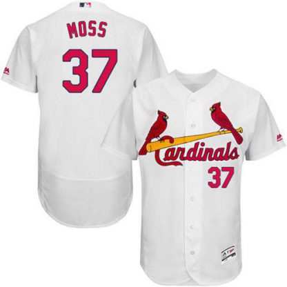St.Louis Cardinals #37 Brandon Moss White Flexbase Authentic Collection Stitched MLB Jersey