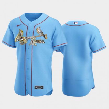 St.Louis St.Louis Cardinals Blank Men's Nike Diamond Edition MLB Jersey - Blue