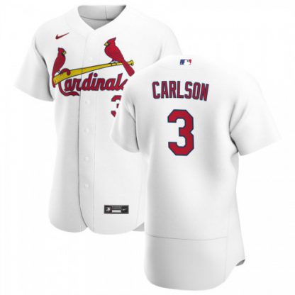 St. Louis St.Louis Cardinals #3 Dylan Carlson Men's Nike White Home 2020 Authentic Player MLB Jersey