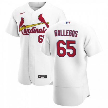 St. Louis St.Louis Cardinals #65 Giovanny Gallegos Men's Nike White Home 2020 Authentic Player MLB Jersey