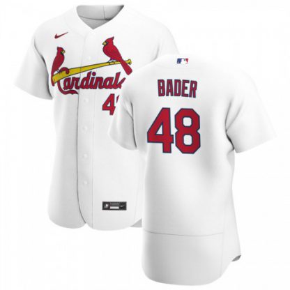 St. Louis St.Louis Cardinals #48 Harrison Bader Men's Nike White Home 2020 Authentic Player MLB Jersey