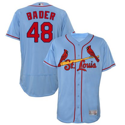 St.Louis Cardinals #48 Harrison Bader Light Blue Flexbase Authentic Collection Stitched MLB Jersey