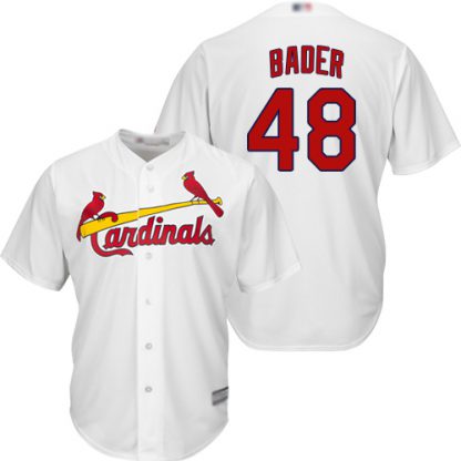 St.Louis Cardinals #48 Harrison Bader White New Cool Base Stitched MLB Jersey