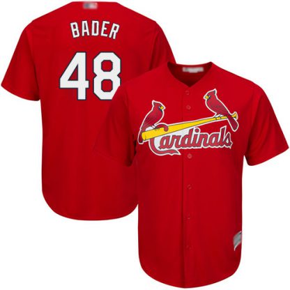 St.Louis Cardinals #48 Harrison Bader Red New Cool Base Stitched MLB Jersey