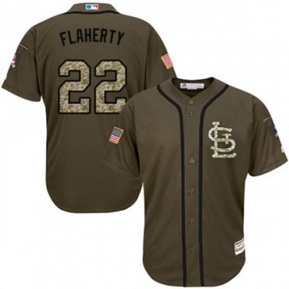 St.Louis Cardinals #22 Jack Flaherty Green Salute to Service Stitched MLB Jersey