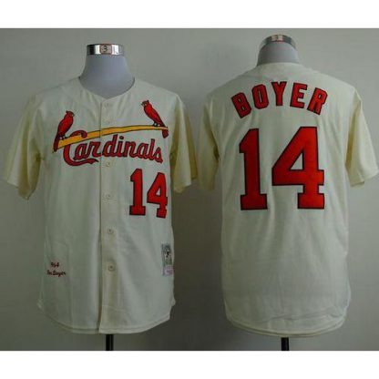 Mitchell And Ness 1964 St.Louis Cardinals #14 Ken Boyer Cream Stitched MLB Jersey