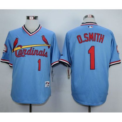 St.Louis Cardinals #1 Ozzie Smith Blue 1982 Turn Back The Clock Stitched MLB Jersey
