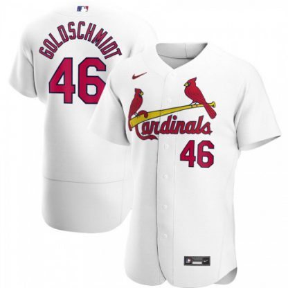 St. Louis St.Louis Cardinals #46 Paul Goldschmidt Men's Nike White Home 2020 Authentic Player MLB Jersey
