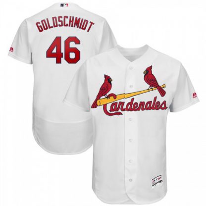 St. Louis St.Louis Cardinals #46 Paul Goldschmidt Majestic 2019 Hispanic Heritage Flex Base Authentic Player Jersey White
