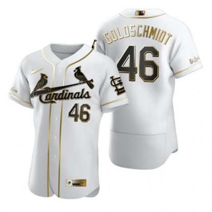 St. Louis St.Louis Cardinals #46 Paul Goldschmidt White Nike Men's Authentic Golden Edition MLB Jersey