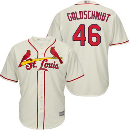 St.Louis Cardinals #46 Paul Goldschmidt Cream Cool Base Stitched Youth MLB Jersey
