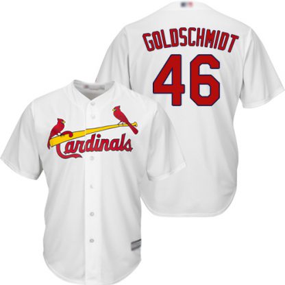 St.Louis Cardinals #46 Paul Goldschmidt White New Cool Base Stitched MLB Jersey