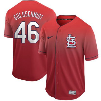 Nike St.Louis Cardinals #46 Paul Goldschmidt Red Fade Authentic Stitched MLB Jersey