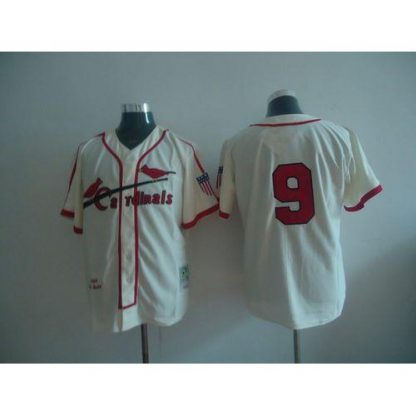 Mitchell And Ness St.Louis Cardinals #9 Roger Maris Cream Throwback Stitched MLB Jersey
