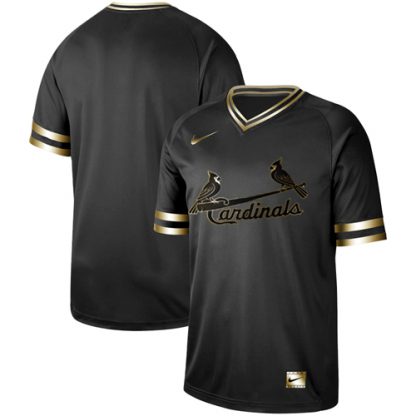 Nike St.Louis Cardinals Blank Black Gold Authentic Stitched MLB Jersey