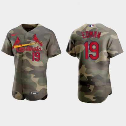 St.Louis St.Louis Cardinals #19 Tommy Edman Men's Nike 2021 Armed Forces Day Authentic MLB Jersey -Camo