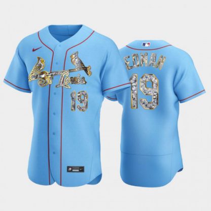 St.Louis St.Louis Cardinals #19 Tommy Edman Men's Nike Diamond Edition MLB Jersey - Blue