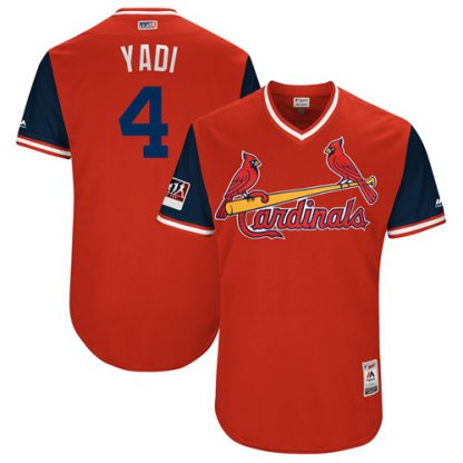 St.Louis Cardinals #4 Yadier Molina Red "Yadi" Players Weekend Authentic Stitched MLB Jersey