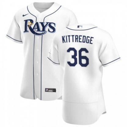 Tampa Bay Tampa Bay Rays #36 Andrew Kittredge Men's Nike White Home 2020 Authentic Player MLB Jersey
