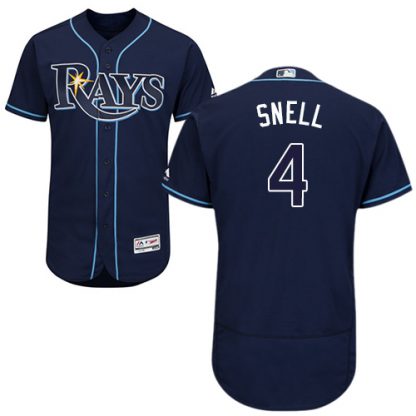 Tampa Bay Rays #4 Blake Snell Dark Blue Flexbase Authentic Collection Stitched MLB Jersey