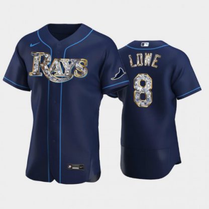 Tampa Bay Tampa Bay Rays #8 Brandon Lowe Men's Nike Diamond Edition MLB Jersey - Navy