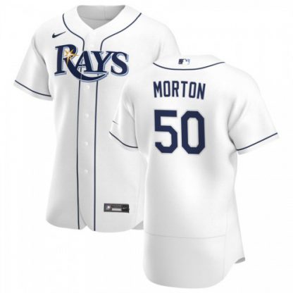 Tampa Bay Tampa Bay Rays #50 Charlie Morton Men's Nike White Home 2020 Authentic Player MLB Jersey