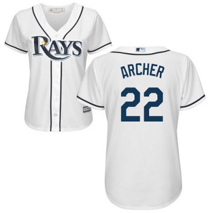 Tampa Bay Rays #22 Chris Archer White Home Women's Stitched MLB Jersey