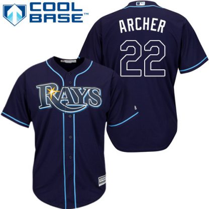 Tampa Bay Rays #22 Chris Archer Dark Blue New Cool Base Stitched MLB Jersey