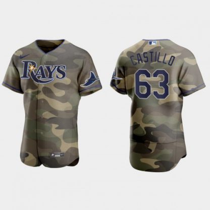 Tampa Bay Tampa Bay Rays #63 Diego Castillo Men's Nike 2021 Armed Forces Day Authentic MLB Jersey -Camo