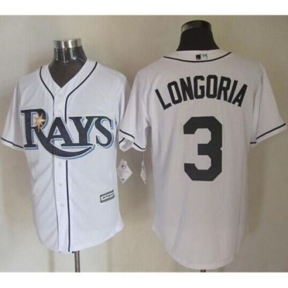 Tampa Bay Rays #3 Evan Longoria White New Cool Base Stitched MLB Jersey