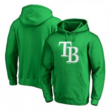 Tampa Bay Tampa Bay Rays Majestic St. Patrick's Day White Logo Pullover Hoodie Kelly Green