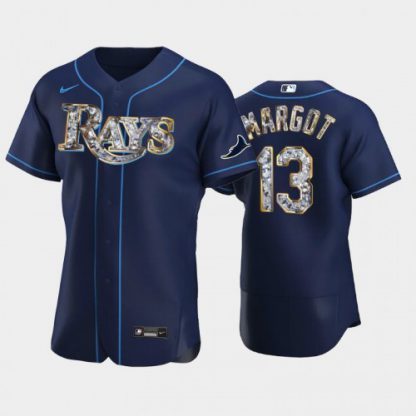 Tampa Bay Tampa Bay Rays #13 Manuel Margot Men's Nike Diamond Edition MLB Jersey - Navy