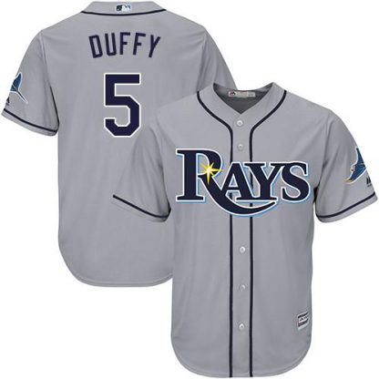 Tampa Bay Rays #5 Matt Duffy Grey Cool Base Stitched Youth MLB Jersey