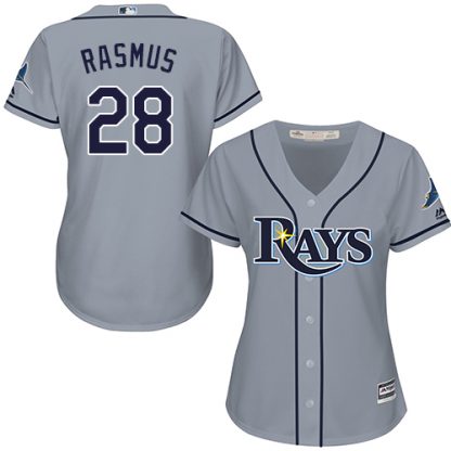 Tampa Bay Rays #28 Colby Rasmus Grey Road Women's Stitched MLB Jersey