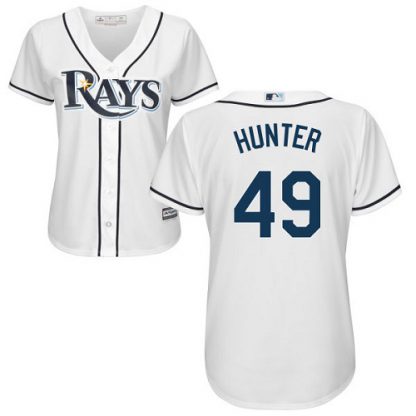 Tampa Bay Rays #49 Tommy Hunter White Home Women's Stitched MLB Jersey