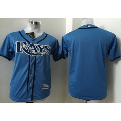 Tampa Bay Rays Blank Light Blue Cool Base Stitched Youth MLB Jersey