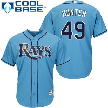 Tampa Bay Rays #49 Tommy Hunter Light Blue Cool Base Stitched Youth MLB Jersey