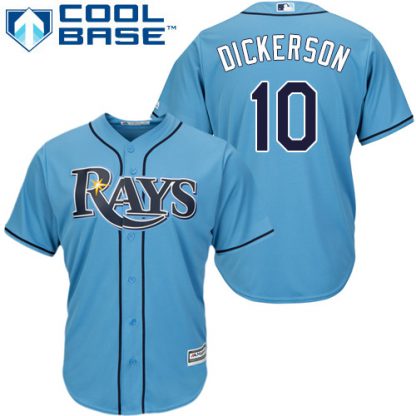 Tampa Bay Rays #10 Corey Dickerson Light Blue Cool Base Stitched Youth MLB Jersey