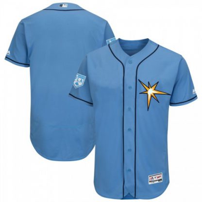 Tampa Bay Rays Blank Light Blue 2019 Spring Training Flex Base Stitched MLB Jersey