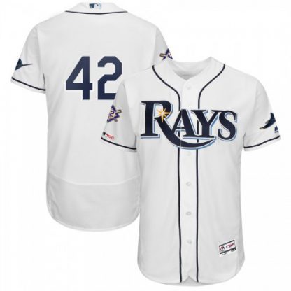 Tampa Bay Tampa Bay Rays #42 Majestic 2019 Jackie Robinson Day Flex Base Jersey White