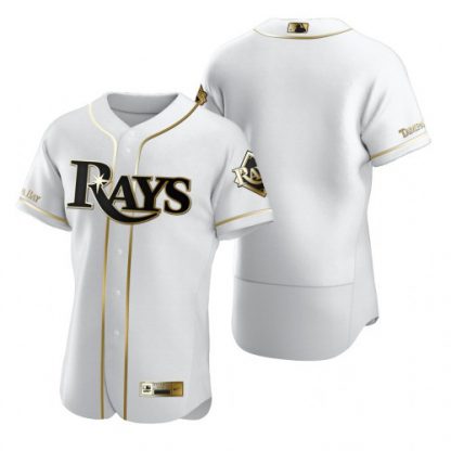 Tampa Bay Tampa Bay Rays Blank White Nike Men's Authentic Golden Edition MLB Jersey