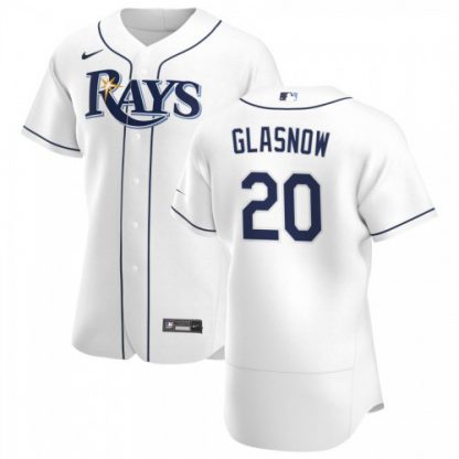Tampa Bay Tampa Bay Rays #20 Tyler Glasnow Men's Nike White Home 2020 Authentic Player MLB Jersey