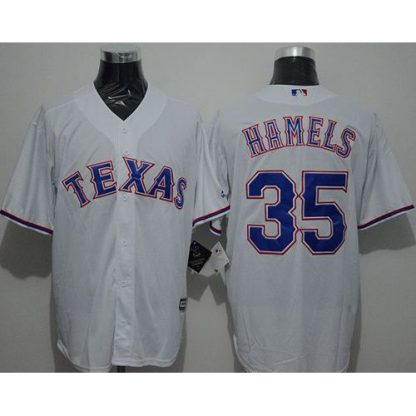 Texas Rangers #35 Cole Hamels White New Cool Base Stitched MLB Jersey