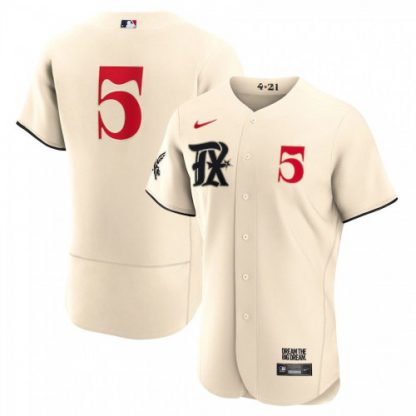 Texas Texas Rangers #5 Corey Seager Men's Nike Cream 2023 City Connect Authentic Player Jersey