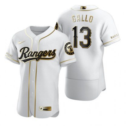 Texas Texas Rangers #13 Joey Gallo White Nike Men's Authentic Golden Edition MLB Jersey