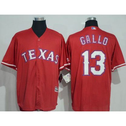 Texas Rangers #13 Joey Gallo Red New Cool Base Stitched MLB Jersey