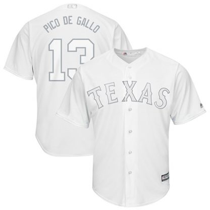 Texas Rangers #13 Joey Gallo White "Pico de Gallo" Players Weekend Cool Base Stitched MLB Jersey