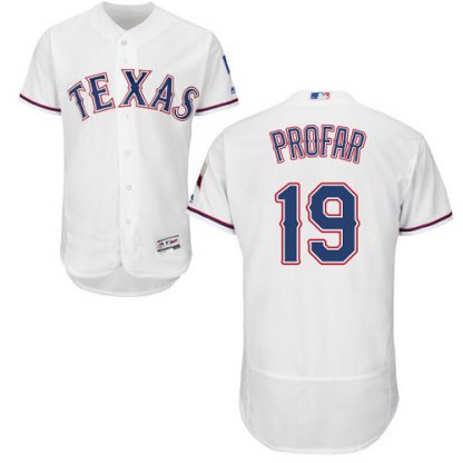Texas Rangers #19 Jurickson Profar White Flexbase Authentic Collection Stitched MLB Jersey