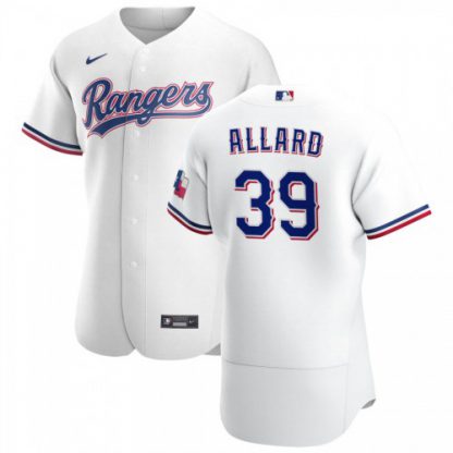 Texas Texas Rangers #39 Kolby Allard Men's Nike White Home 2020 Authentic Player MLB Jersey
