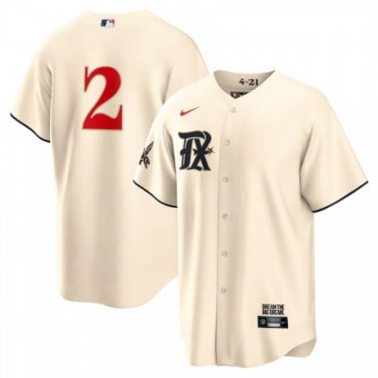 Texas Texas Rangers #2 Marcus Semien Men's Nike Cream 2023 City Connect Replica Player Jersey